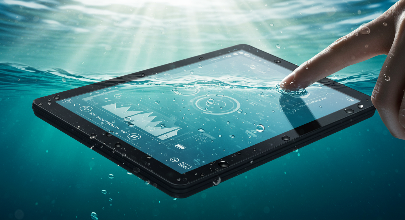 Waterproof touch screen